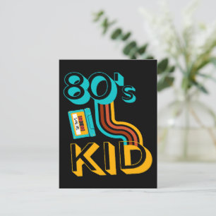 CARTE POSTALE ENFANT DES ANNÉES 80 - AMOUREUX DE CASSETTES