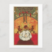 Carte Postale Enfant devant la cheminée (Devant)