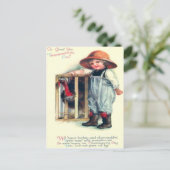Carte Postale Enfant & Dinde (Debout devant)