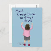 Carte Postale Enfant écossais "jeely piece" (Devant / Derrière)