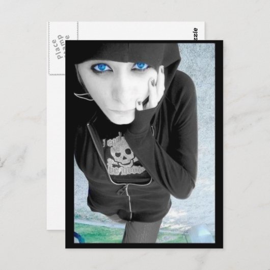 Carte Postale Enfant Emo (Devant / Derrière)