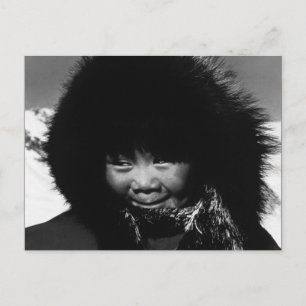 Carte Postale Enfant eskimo d'Alaska USA vintage