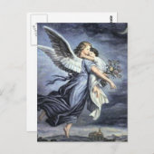 Carte postale Enfant et Ange (Devant / Derrière)