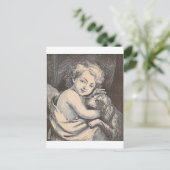 Carte Postale Enfant et chien (Debout devant)