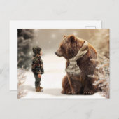 Carte Postale Enfant et ours (Devant / Derrière)