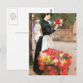 Carte Postale Enfant Hassam - Flower girl (Devant / Derrière)