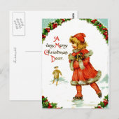 Carte Postale Enfant Iceskating (Devant / Derrière)
