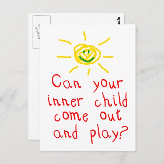 Carte Postale Enfant intérieur (Devant / Derrière)