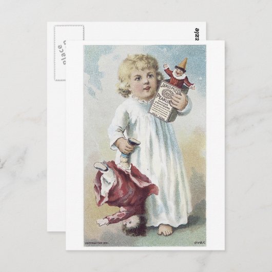 Carte Postale Enfant Pearline avec poupée (Devant / Derrière)