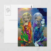 Carte postale "Enfant Sun et enfant Lune" (Devant / Derrière)