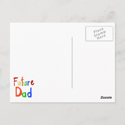 Carte Postale Enfant Texte Futur Papa T-shirts et cadeaux (Dos)