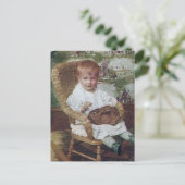 Carte Postale Enfant vintage et lapin (Debout devant)