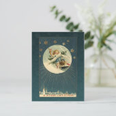 Carte Postale Enfant Vintage sur Luge (Debout devant)