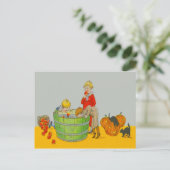 Carte Postale Enfants À Bober Pour Pommes Jack O'Lantern (Debout devant)
