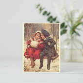 Carte Postale Enfants à coudre (Debout devant)