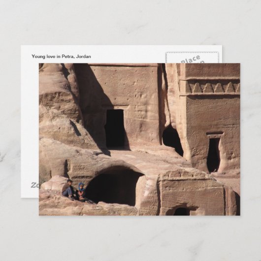 Carte postale Enfants à Petra (Devant / Derrière)