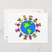 Carte Postale Enfants américains (Devant / Derrière)