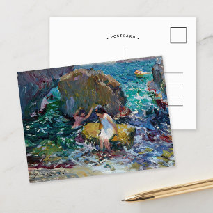 Carte Postale Enfants au bord de la mer, Jávea Joaquín Sorolla