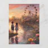 Carte Postale Enfants au carnaval (Devant)