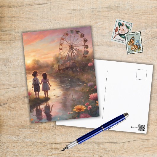 Carte Postale Enfants au carnaval