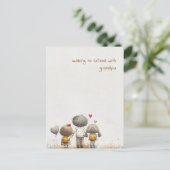 Carte Postale Enfants avec grand-père (Debout devant)