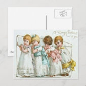 Carte Postale Enfants Avec Leur Liste (Devant / Derrière)