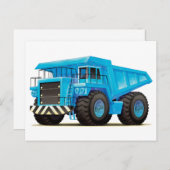 Carte Postale Enfants Big Blue Dumper Truck (Devant / Derrière)