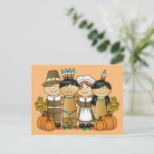 Carte Postale Enfants bons thanksgivings (Debout devant)