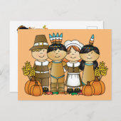 Carte Postale Enfants bons thanksgivings (Devant / Derrière)