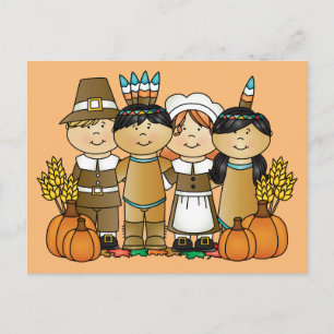 Carte Postale Enfants bons thanksgivings