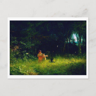 Carte Postale Enfants dans la forêt, Ivan Kramskoi