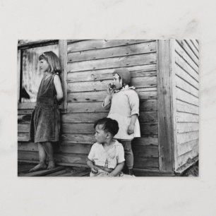 Carte Postale Enfants dans la pauvreté : années 30
