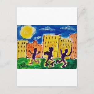 Carte Postale Enfants dansant par Piliero