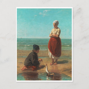 Carte Postale Enfants de la mer, Jozef Israels