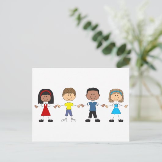 Carte Postale Enfants de l'école (Debout devant)