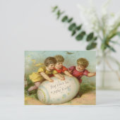 Carte Postale Enfants de Pâques vintages (Debout devant)