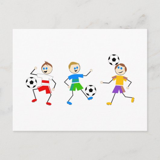 Carte Postale Enfants de soccer (Devant)