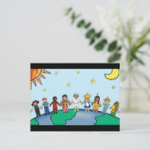 Carte Postale Enfants du monde (Debout devant)