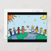 Carte Postale Enfants du monde (Devant / Derrière)