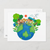 Carte Postale Enfants du monde entier (Devant / Derrière)