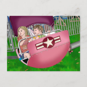 Carte Postale Enfants en art lunaire du Carnaval