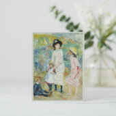 Carte Postale Enfants en bord de mer Guernesey Renoir (Debout devant)