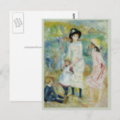 Carte Postale Enfants en bord de mer Guernesey Renoir (Devant / Derrière)