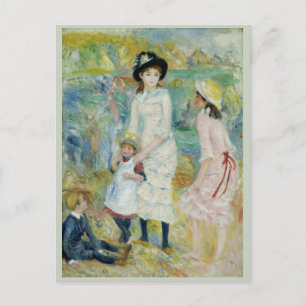 Carte Postale Enfants en bord de mer Guernesey Renoir