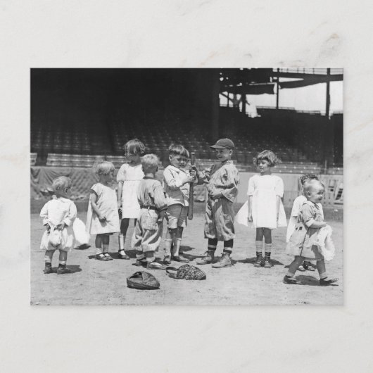 Carte Postale Enfants et baseball, début des années 1900 (Devant)
