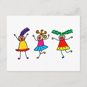 Carte Postale Enfants funky