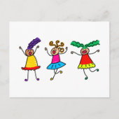 Carte Postale Enfants funky (Devant)