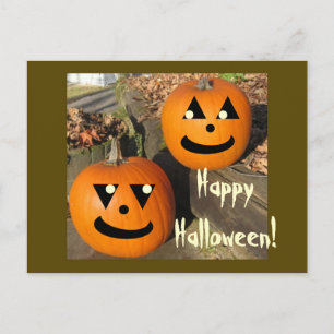 Carte Postale Enfants Funny Halloween Pays Citrouilles