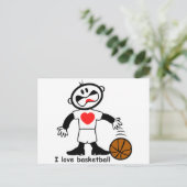 Carte Postale Enfants J'Aime Basketball (Debout devant)