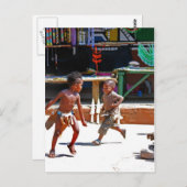 Carte Postale Enfants jouant (Devant / Derrière)